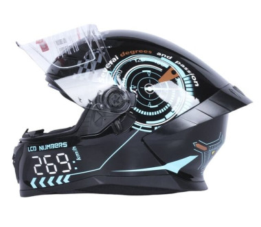 Шлем для мотоцикла, скутера 800 Racing 269 TTG интеграл (черный с графикой матовый, size L)
