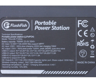 Портативна зарядна станція FlashFish (Т1200s) 240000h 1200W