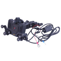 Тримач телефону (кріплення на кермо) HFCM-34 з ручкою та бездротовою зарядкою