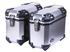 Кофри бічні для мотоцикла срібні пластикові (пара), 28л - YBX