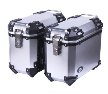 Кофри бічні для мотоцикла срібні пластикові (пара), 28л - YBX