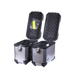 Кофри бічні для мотоцикла срібні пластикові (пара), 28л - YBX