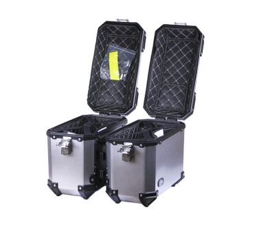 Кофри бічні для мотоцикла срібні пластикові (пара), 28л - YBX