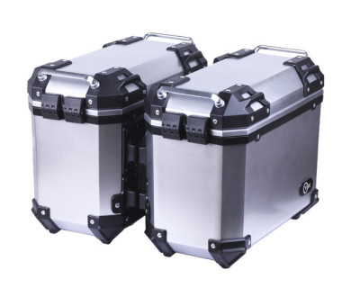 Кофри бічні для мотоцикла срібні пластикові (пара), 28л - YBX