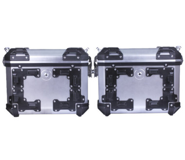 Кофри бічні для мотоцикла срібні пластикові (пара), 28л - YBX