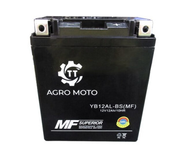 Акумулятор YB12AL-BS(MF) 12АH 134*78*156 мм - OUTDO