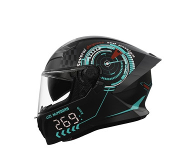 Шлем для мотоцикла, скутера 800 Racing 269 TTG интеграл (черный с графикой матовый, size L)