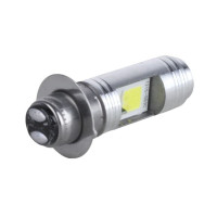 Лампа фары диодная YBX на скутер (2 кристалла, 1 усик, П15Д-25-1, 12В, 35/35W, LED), тип 2