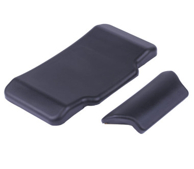 Кофр прямокутний для мотоцикла пластиковий чорний, зі спинкою та двома замками 45л