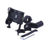 Тримач телефону (кріплення на кермо) M6S алюміній чорний (з зарядкою) (Kewiq)