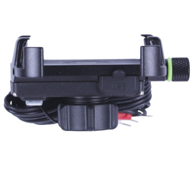 Тримач телефону (кріплення на кермо) M6S алюміній чорний (з зарядкою) (Kewiq)