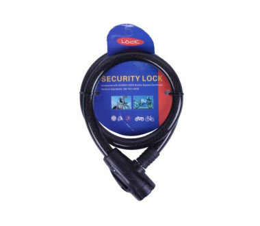 Замок противоугонный тросовый 15мм*800мм (под ключ) ZX1110