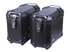 Кофри бічні YBX для мотоцикла, чорні пластикові (пара), 28л