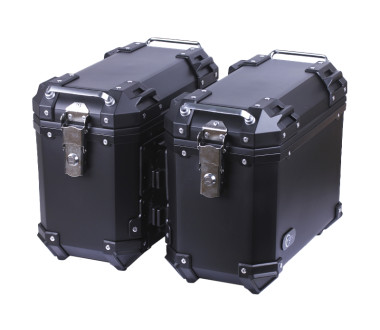 Кофри бічні YBX для мотоцикла, чорні пластикові (пара), 28л