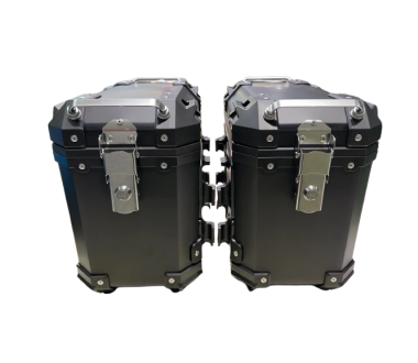 Кофри бічні YBX для мотоцикла, чорні пластикові (пара), 28л