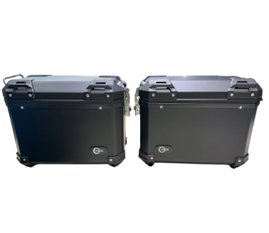 Кофри бічні YBX для мотоцикла, чорні пластикові (пара), 28л