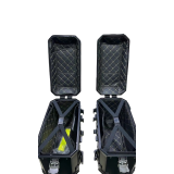 Кофри бічні YBX для мотоцикла, чорні пластикові (пара), 28л