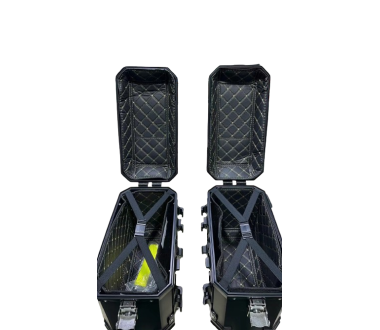 Кофри бічні YBX для мотоцикла, чорні пластикові (пара), 28л