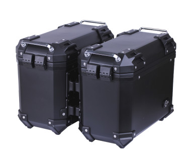 Кофри бічні YBX для мотоцикла, чорні пластикові (пара), 28л