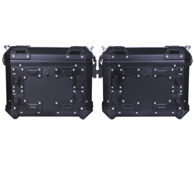 Кофри бічні YBX для мотоцикла, чорні пластикові (пара), 28л