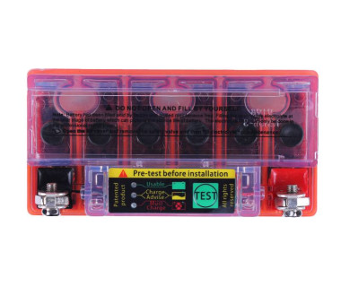 Акумулятор гелевий, 5АH-YTX12N5-3B, помаранч., 120*61*129 мм, З ІНДИКАТОРОМ - OUTDO, Active