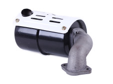 Глушник з коліном (під 2 отвори) – 195N