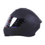 Шолом MD-813 чорний матовий, скло хамелеон size M - VIRTUE