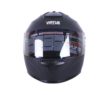 Шолом MD-813 чорний матовий, скло хамелеон size M - VIRTUE