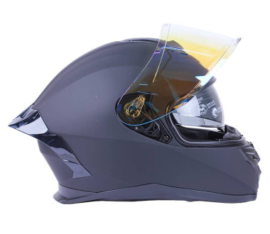 Шлем MD-820-1 черный матовый, стекло синий хамелеон size ХS - VIRTUE