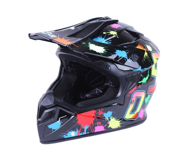 Шлем MD-911 черный с цветной графикой XS - VIRTUE