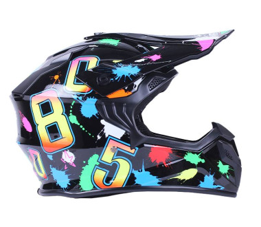 Шлем MD-911 черный с цветной графикой XS - VIRTUE