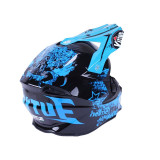 Шолом MD-902 чорний із блакитним size L - VIRTUE