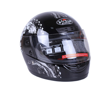 Шолом MD-А105 (з бородою) чорний із сірим (size L) - VIRTUE