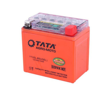 Акумулятор гелевий, 5АH-YTX5L-BS, помаранч., 114*70*106 мм, З ІНДИКАТОРОМ - OUTDO