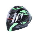 Шлем для мотоцикла, скутера 911 Phantom Racer TTG трансформер (черный с зелёным, size M)