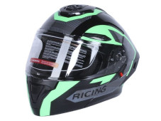 Шолом для мотоцикла, скутера 911 Phantom Racer TTG трансформер (чорний із зеленим, size M)
