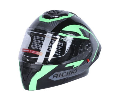 Шлем для мотоцикла, скутера 911 Phantom Racer TTG трансформер (черный с зелёным, size M)