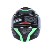 Шлем для мотоцикла, скутера 911 Phantom Racer TTG трансформер (черный с зелёным, size M)