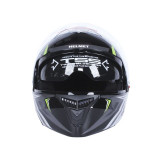 Шлем для мотоцикла, скутера 909-А X-black TTG трансформер (черный с зелёным, size M)