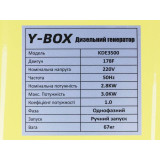 Генератор дизель KDE3500 YBX с двигателем 178F, 2.8/3.0KW, однофазный, 220V, подогрев топлива