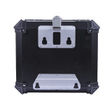 Кофр прямокутний для мотоцикла алюмінієвий чорний, зі спинкою та двома замками 57л - TTG