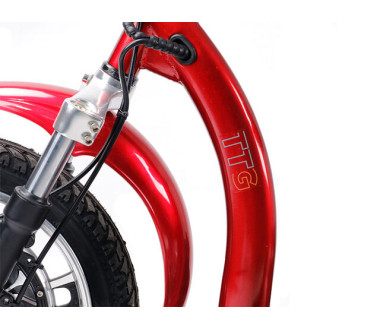 Електросамокат із сидінням (сидіння - спинка, передній амортизатор) (червоний) T06-3 48V500W 12AH - SM