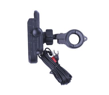 Тримач телефону (кріплення на кермо) M8C чорний (з зарядкою) (Kewiq)