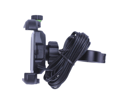 Тримач телефону (кріплення на кермо) M8C чорний (з зарядкою) (Kewiq)