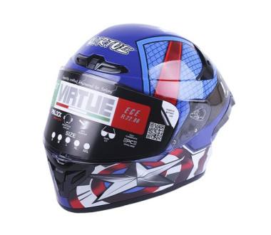 Шолом MD-821 синій із зіркою size L - VIRTUE