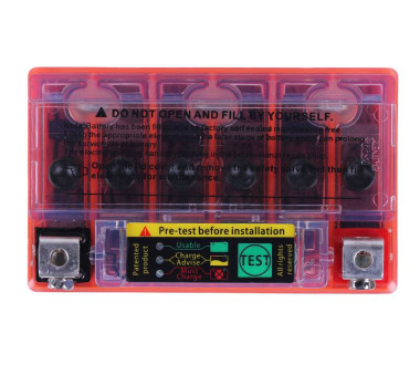 Аккумулятор гелевый, 5АH-YTX5L-BS, оранж., 114*70*106 мм, С ИНДИКАТОРОМ - OUTDO