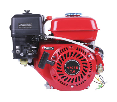 Двигун бензиновий 170FE TАТА  (з виходом валу під конус) (7 к.с.) з електростартером