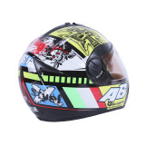 Шлем MD-800 черный с цветной графикой A6 size S - VIRTUE