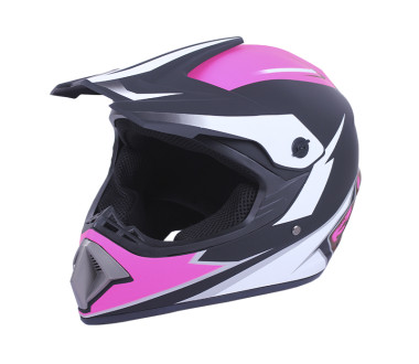 Шолом MD-905 чорний, білий, малиновий size S - VIRTUE