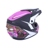 Шолом MD-905 чорний, білий, малиновий size S - VIRTUE